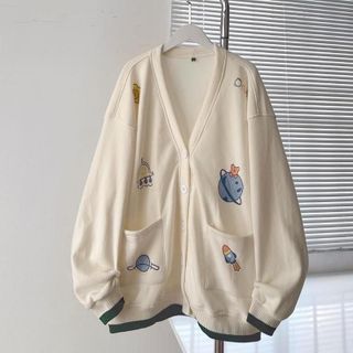 Áo khoác cardigan nam nữ icon Gấu Hành Tinh ( ảnh thật) Unisex Jacket