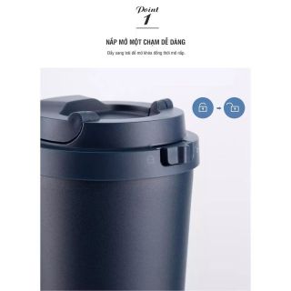 Bình giữ nhiệt Lock&Lock Energetic one-touch thép không gỉ 316L 550ml và 400ml - LHC3249 (4 màu)