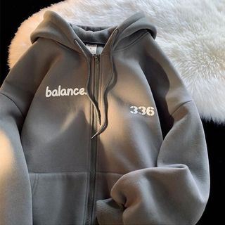 Áo khoác hoodie zip nam nữ BALANCE 336 năng động thời trang Unisex Menswear