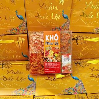 Khô Mix Vị Hộp Màu Vàng (Thùng 50 Hộp x 500gr)