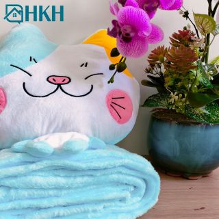 Chăn gối hình thú, Chăn mền hình mèo 3in1