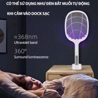 VỢT MUỖI 2 TRONG 1 DP- 834 KÈM DÂY SẠC VÀ ĐẾ