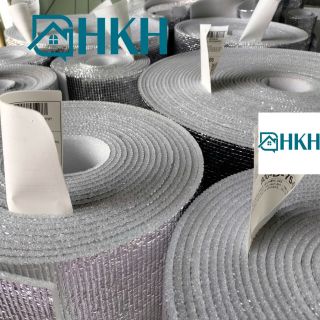 Cuộn xốp cách nhiệt 5mm, cách âm - Tấm xốp bạc chống nóng - Xốp PE tráng bạc (1mx50m)