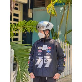 Áo khoác nam nữ in lá cờ phong cách đi phượt cổ đứng ( ẢNH THẬT) Unisex Menswear