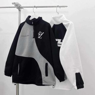 Áo khoác hoodie nam nữ dày dặn phối màu 4TYZ from rộng cá tính Unisex Top