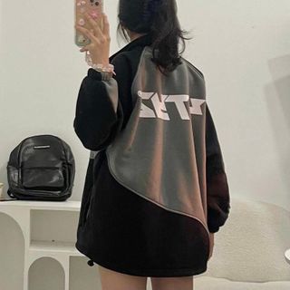 Áo khoác hoodie nam nữ dày dặn phối màu 4TYZ from rộng cá tính Unisex Top