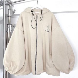 Áo khoác nam nữ DORIS tay phồng logo in hình mèo đáng yêu Unisex Meénwear