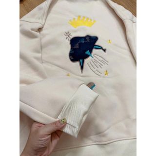 Áo khoác cardigan chất thun nỉ mịn thêu hình ĐĨA BAY đáng yêu (ảnh thật) Top Women
