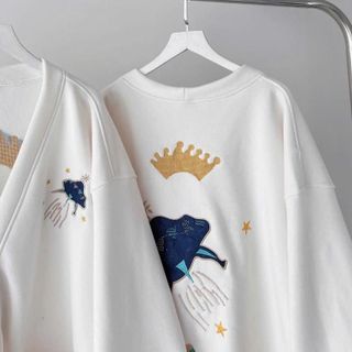 Áo khoác cardigan chất thun nỉ mịn thêu hình ĐĨA BAY đáng yêu (ảnh thật) Top Women