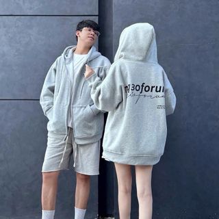 Áo khoác nam nữ khóa kéo 30FOUM in chữ 2 mặt phản quang cá tính Menswear