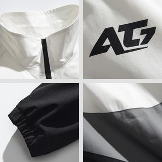 Áo khoác nam nữ AT7 phối 3 màu phong cách thể thao năng động Unisex Menswear
