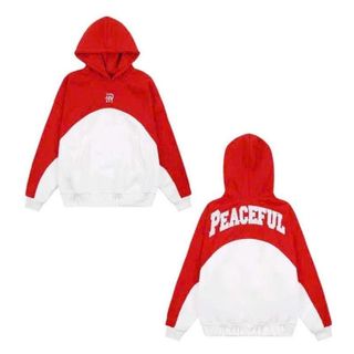 Áo hoodie PEACEFUL màu phối như hình thêu cả 2 mặt trước sau nón rộng 2 lớp form rộng