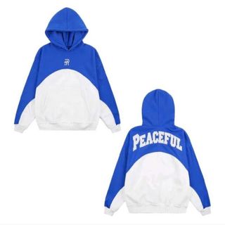 Áo hoodie PEACEFUL màu phối như hình thêu cả 2 mặt trước sau nón rộng 2 lớp form rộng