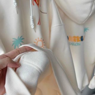 Áo hoodie mua hè in chữ THÍCH BIỂN họa tiết đáng yêu from rộng Unisex Menswear