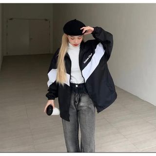 Áo khoác nam nữ in chữ CALEM kiểu dáng bomber cổ đưng, cá tính Women Top Unisex