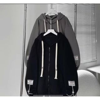 Áo khoác nam nữ tag thêu ROSTORY CHILD dây rút bản to Jacket