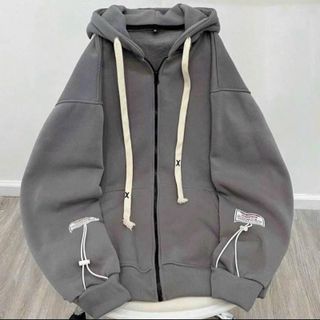 Áo khoác nam nữ tag thêu ROSTORY CHILD dây rút bản to Jacket
