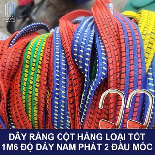 Dây ràng dẹp 2 đầu móc loại tốt cực dày 1m6