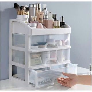 Tủ Đựng Mỹ Phẩm 4 Tầng Bằng Nhựa Trong Suốt - B389