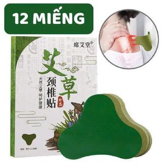 Hộp 12 miếng dán ngải cứu giảm đau cổ, vai, gấy - B388