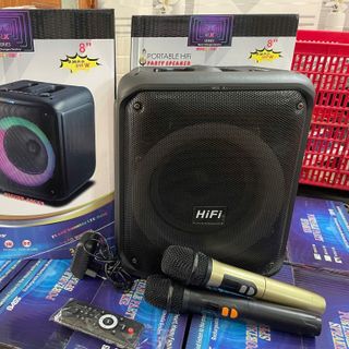 Loa Bluetooth Karaok 2 Mic Không Dây RX-8183A