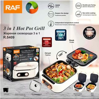 Nồi Lẩu Nướng Điện 3in1 RAF 1800W - Giải Pháp Hoàn Hảo Cho Mọi Bữa Ăn