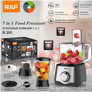 Máy Chế Biến Thực Phẩm Đa Chức Năng 7in1 RAF 600W - Xay Sinh Tố, Xay Thịt, Thái Rau Củ Trái Cây