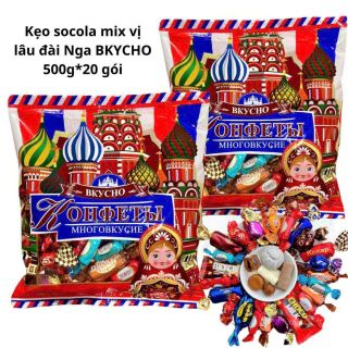 Kẹo Socola hình lâu đài Nga túi Zip (500gr)