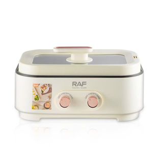 Nồi Điện 2 Ngăn Vuông Đa Năng Di Động Kiểu Hàn Quốc RAF 6L - 2 Ngăn 3L+3L- Siêu Bền - Bảo Hành 3 Năm