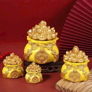 Hủ Đựng Muối Gạo Tài Lộc Màu Vàng giá sỉ