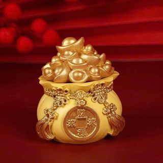 Hủ Đựng Muối Gạo Tài Lộc Màu Vàng