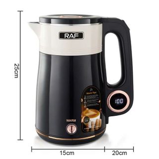Bình Đun Nước Và Giữ Nhiệt Cao Cấp 2 Lớp RAF 2.5L– Bảo Hành 3 Năm-Công Suất 1500W- Đồng Hồ Báo Nhiệt