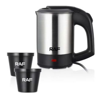 Ấm Điện Mini RAF 0.5L Chống Đun Khô - Bảo Hành 3 Năm -Công Suất 1000W Siêu Bền - Kèm 2 Ly Nhựa