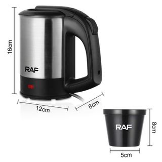 Ấm Điện Mini RAF 0.5L Chống Đun Khô - Bảo Hành 3 Năm -Công Suất 1000W Siêu Bền - Kèm 2 Ly Nhựa