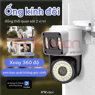 Camera Wifi Ngoài Trời Q42 Xem 2 Khu Vực Hình Ảnh Siêu Nét Có Màu Đêm app Yoosee