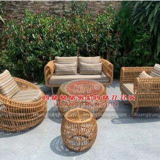 Sofa nhựa giả mây giá rẻ tại xưởng sản xuất