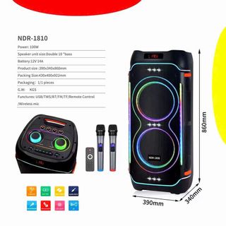 Loa Bluetooth Karaoke NDR-1810 ( 2 Micro)