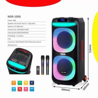 Loa Bluetooth Karaoke NDR-1908 ( 2 Micro)