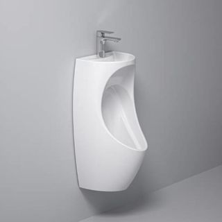 Bồn tiểu nam kết hợp chậu rửa treo tường màu trắng tiết kiệm tối đa không gian nhà tắm và tiết kiệm nước