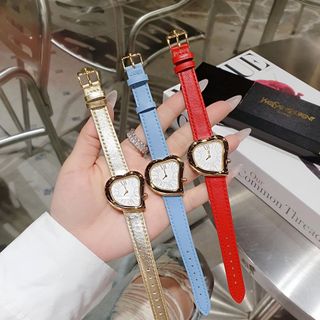 ĐỒNG HỒ NỮ CAO CẤP MỚI NHẤT YvS L DÂY DA MẶT TRÁI TIM