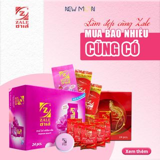 Kem Sáng Da Mờ Thâm ZALE Đỏ Nhân Sâm Chính Hãng 1 Hộp 24 Lọ Chăm Sóc Da Skincare Dưỡng Ẩm Da Làm Đẹp Da Vitamin C Nữ Women