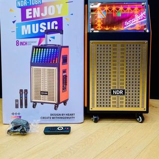 Loa karaoke NDR-108R  (2 míc ko dây)