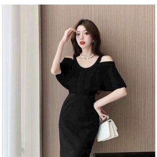 ĐẦM BODY NỮ KHOÉT VAI PHỐI BÈO CAO CẤP
