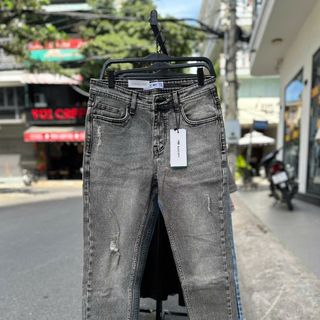 Jean dài nam from slim fit, Vải 9 phẩm dày dặn có thun co dãn