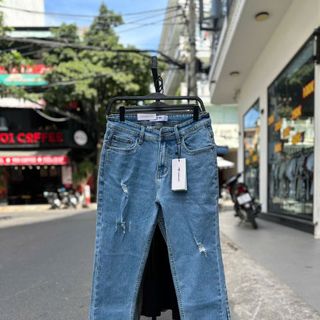 Jean dài nam from slim fit, Vải 9 phẩm dày dặn có thun co dãn