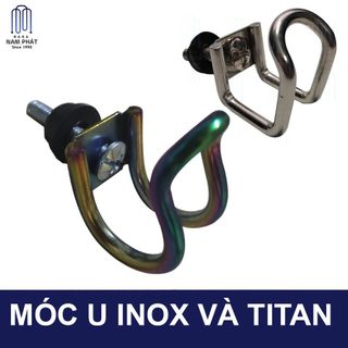 MÓC TREO ĐỒ CHỮ U MÓC GẠT MÀU TITAN NAM PHÁT LOẠI DÀY ĐẸP CHO XE MÁY