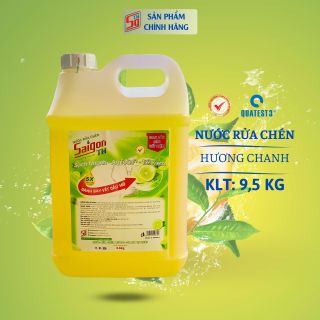 Nước rửa chén Saigon TH 9,5kg hương Chanh