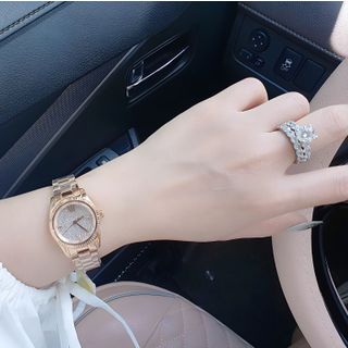 ĐỒNG HỒ NỮ CAO CẤP MỚI NHẤT MKORS MẶT FULL ĐÁ SIZE MINI