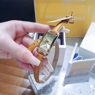 ĐỒNG HỒ NỮ CAO CẤP MỚI NHẤT MKORS 4722 4721 DÂY DA 2 VÒNG TAY
