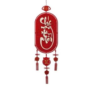 Liễng treo trang trí Tết  màu đỏ may mắn, mẫu mới nhất chất liệu nhung cao cấp